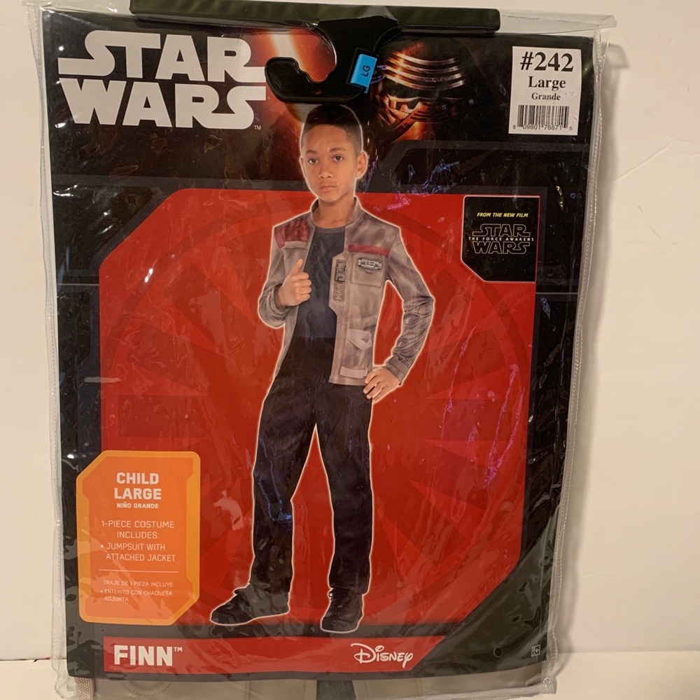 New Disney Star Wars Force Awakens Finn Child Halloween Costume Large 12-14